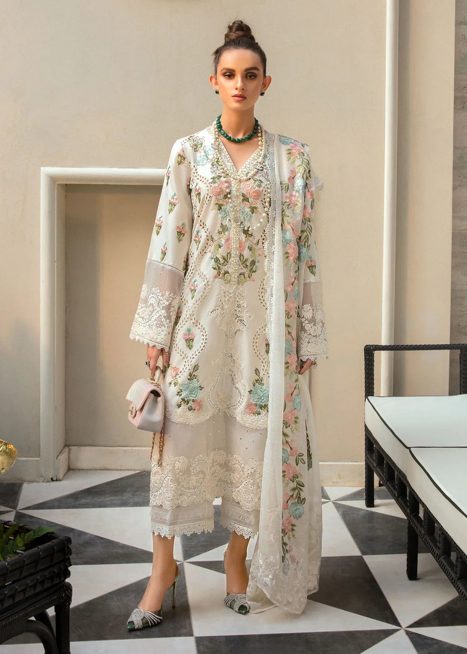 CRIMSON Luxury Lawn -EID PRET – 01 – Monsoon Blooms - Riwayat-e-khas