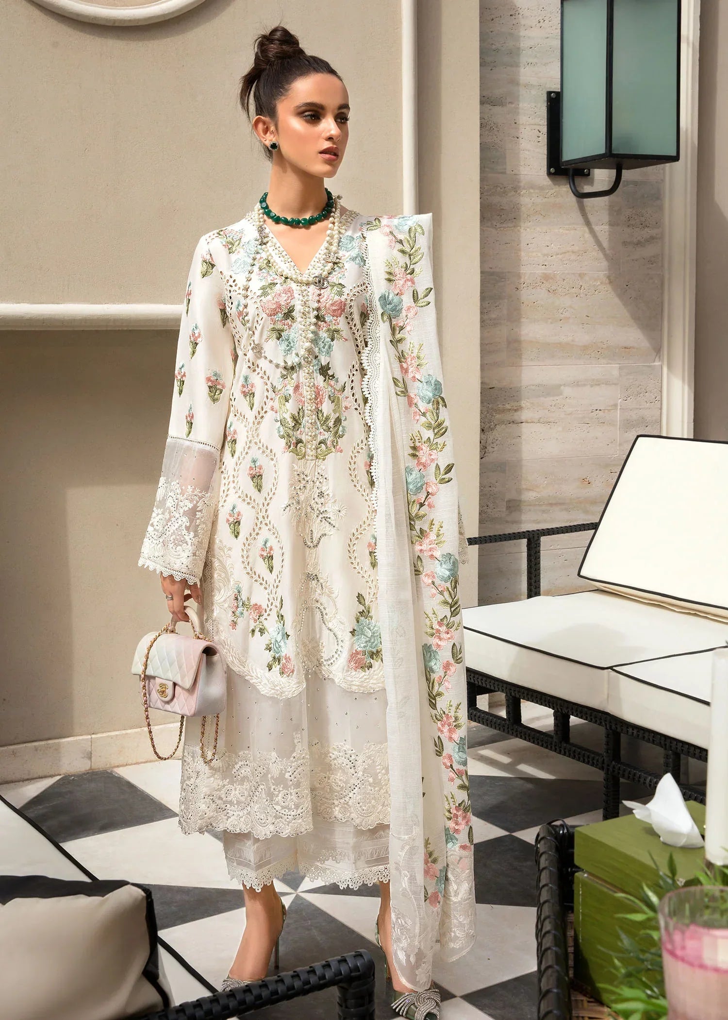 CRIMSON Luxury Lawn -EID PRET – 01 – Monsoon Blooms - Riwayat-e-khas
