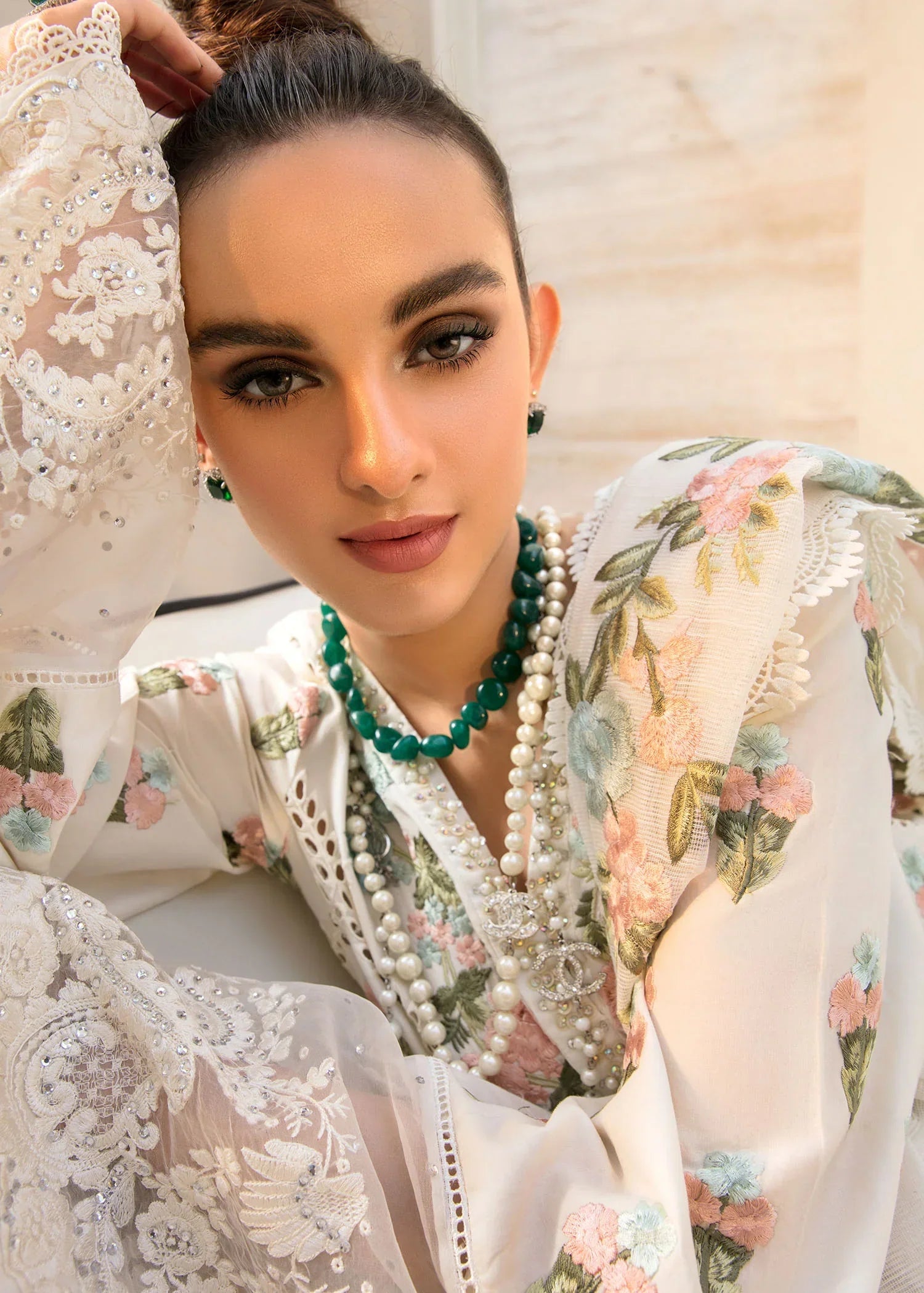CRIMSON Luxury Lawn -EID PRET – 01 – Monsoon Blooms - Riwayat-e-khas
