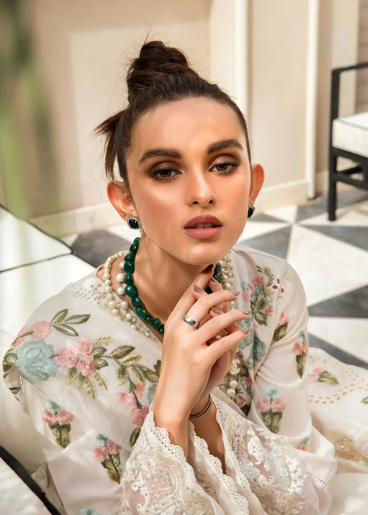 CRIMSON Luxury Lawn -EID PRET – 01 – Monsoon Blooms - Riwayat-e-khas