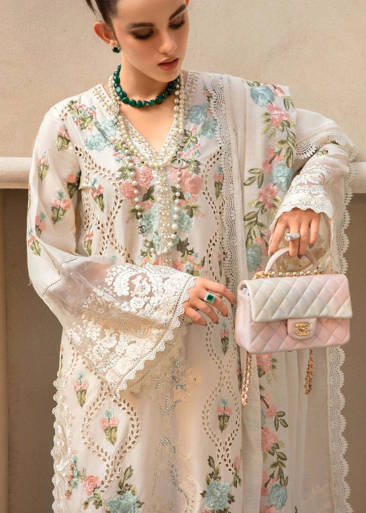 CRIMSON Luxury Lawn -EID PRET – 01 – Monsoon Blooms - Riwayat-e-khas