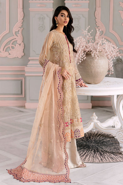 Motifz-3391-LENTERNITE EMBROIDERED SILK NET - Riwayat-e-khas