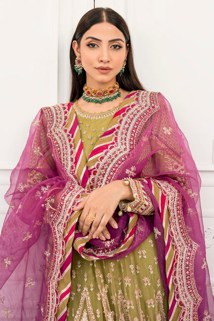 Motifz-4115-ELLA EMBROIDERED SILK NET - Riwayat-e-khas