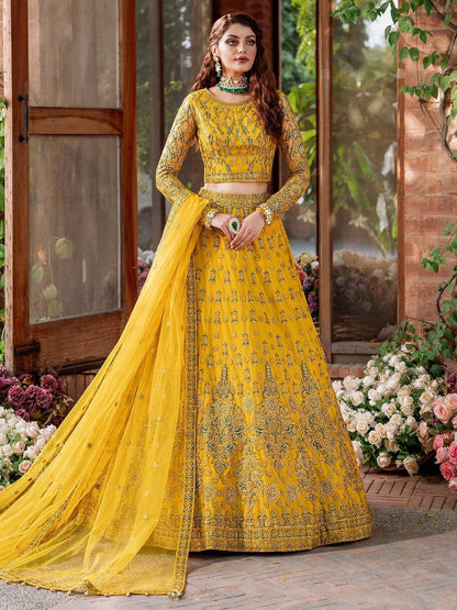 Akbar Aslam Mastani Embroidered Net 3Pc Suit - SHEHERNAZ - Riwayat-e-khas