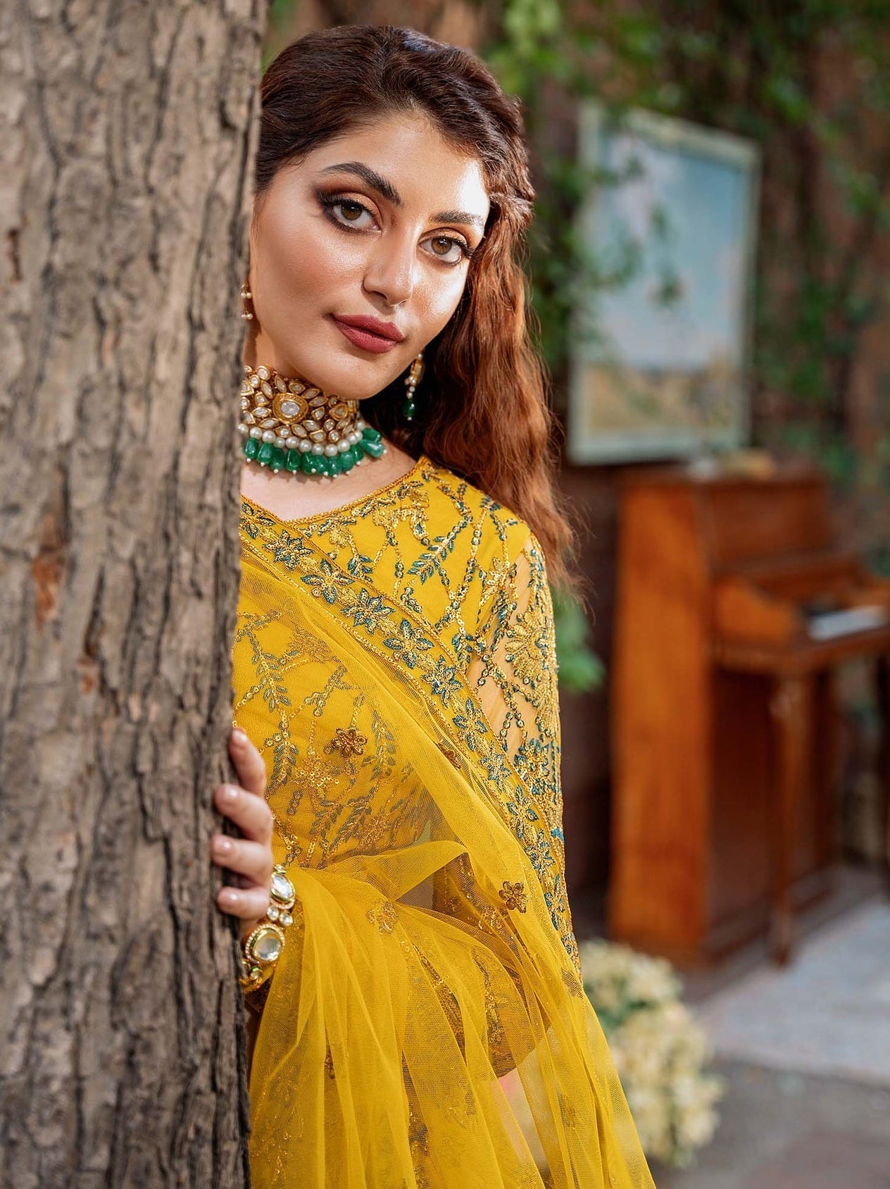 Akbar Aslam Mastani Embroidered Net 3Pc Suit - SHEHERNAZ - Riwayat-e-khas