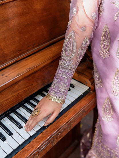 Akbar Aslam Mastani Embroidered Net 3Pc Suit - RANIYA - Riwayat-e-khas