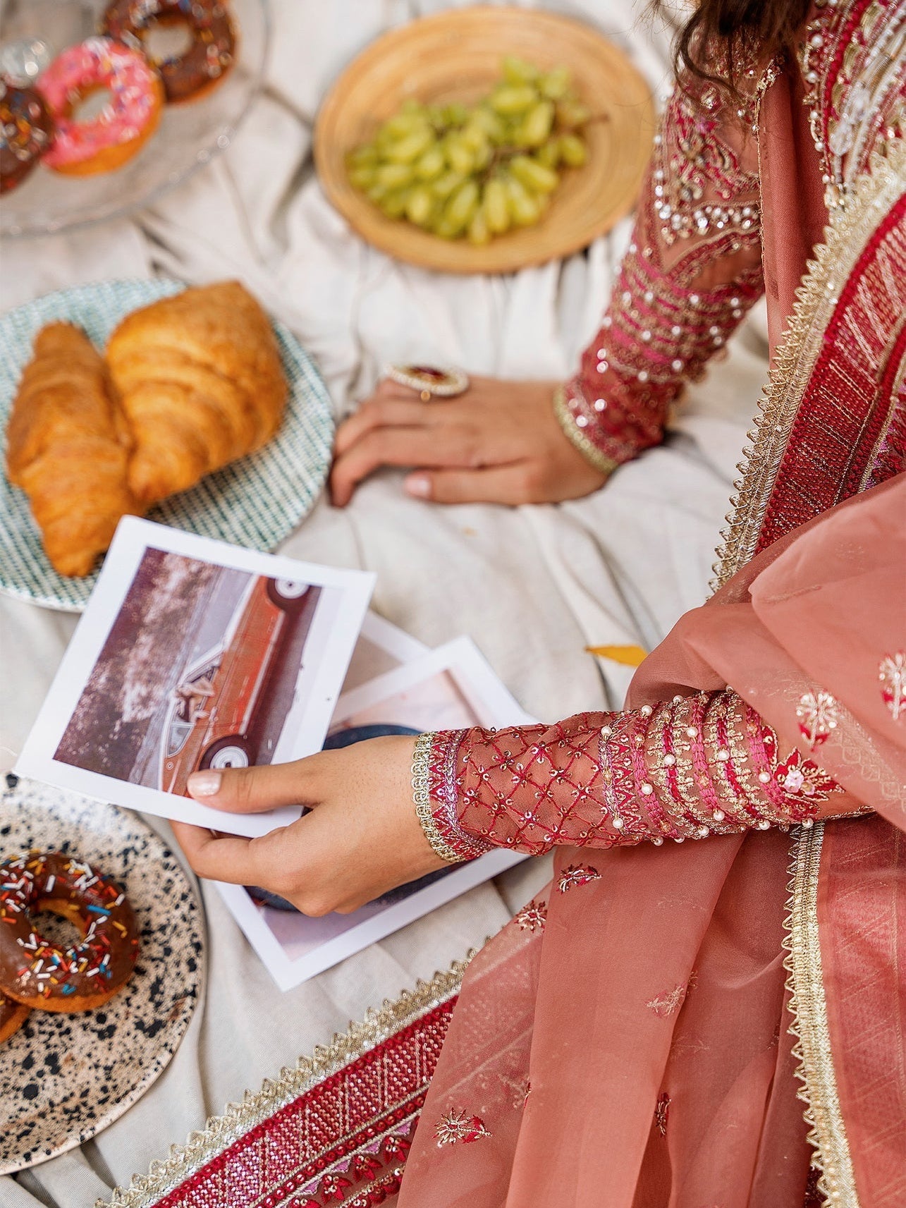 Akbar Aslam Mastani Embroidered Organza 3Pc Suit - MEHRBANO - Riwayat-e-khas