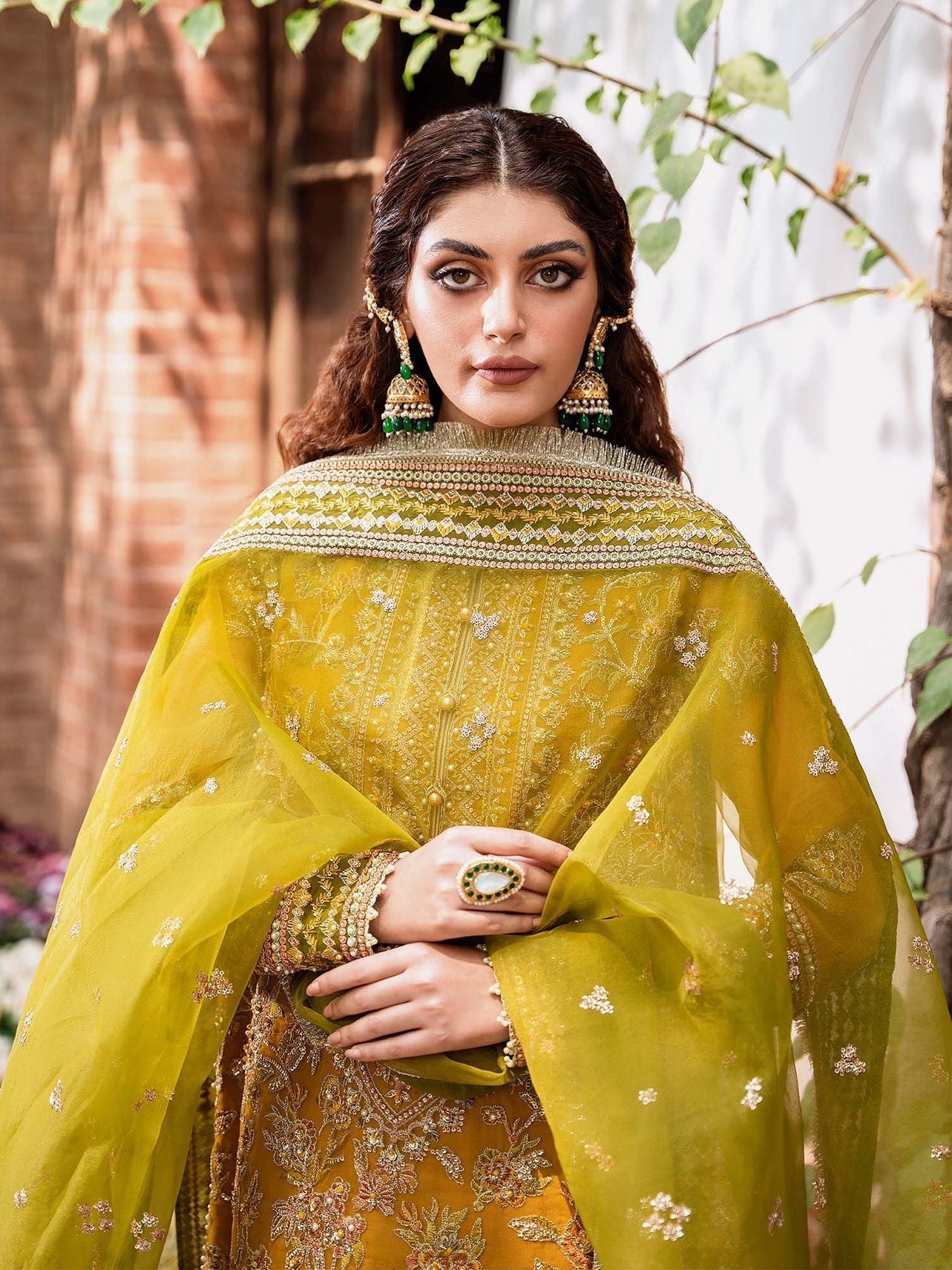 Akbar Aslam Mastani Unstitched Embroidered Organza 3Pc Suit - ROHI - Riwayat-e-khas