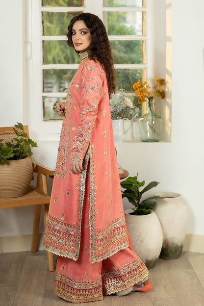 Jahaa'n Ara by Serene Embroidered Raw Silk Suit SRS-01 - Riwayat-e-khas