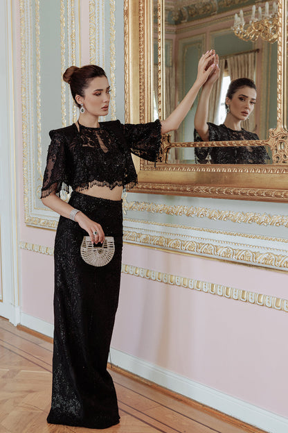 Lumiere By Saira Rizwan Embroidered Net 3Pc Suit SR-05 - Riwayat-e-khas