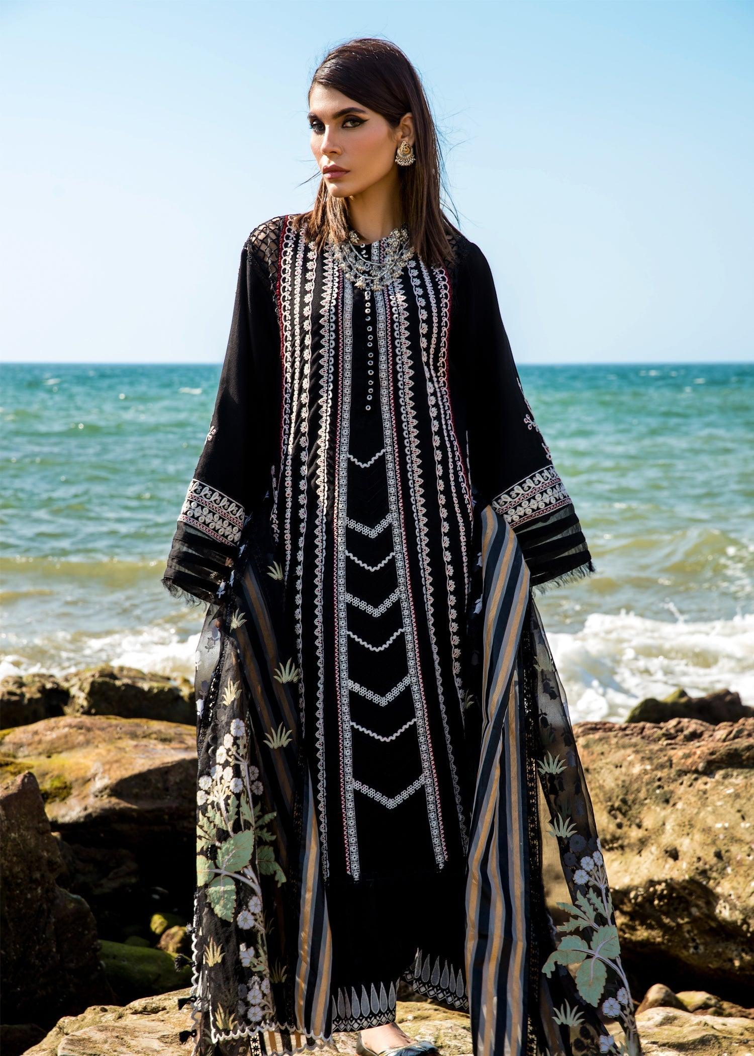 CRIMSON Embroidered Lawn Marori Dreams - D4 B - Riwayat-e-khas